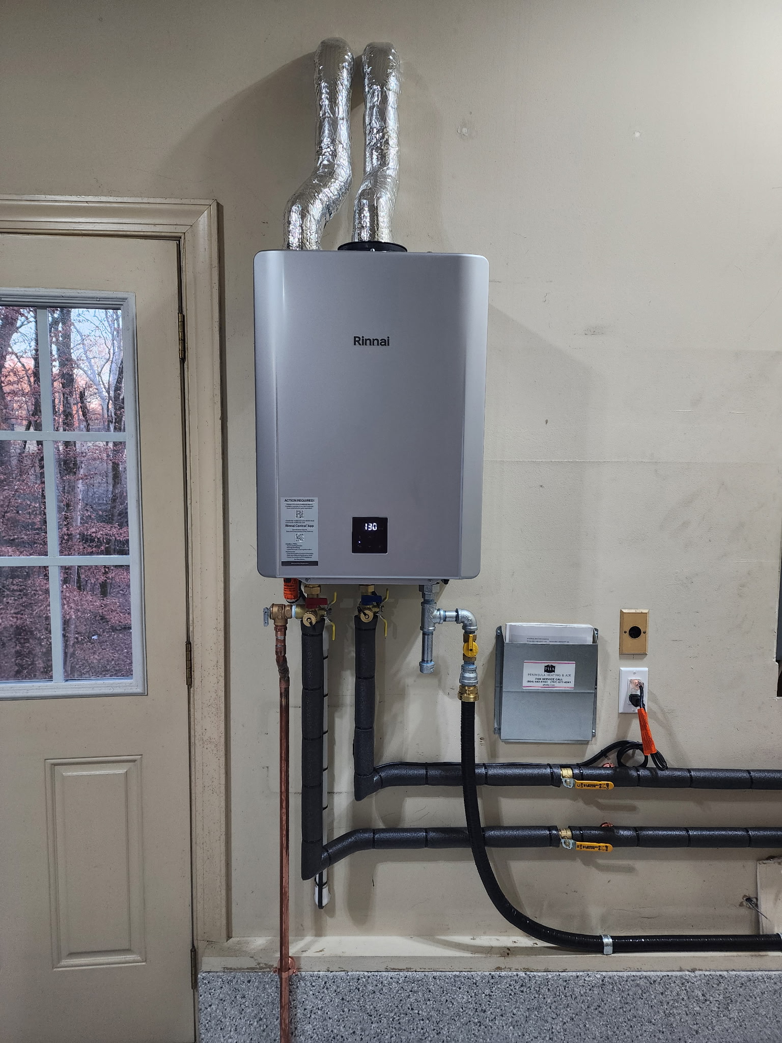 Rinnai tankless water heater installation