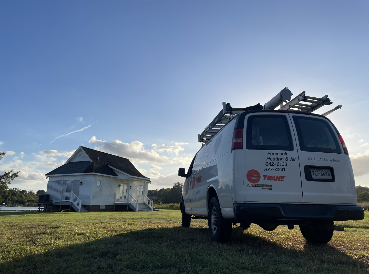 Peninsula Heating and Air service van